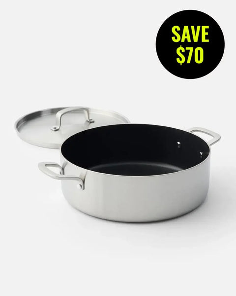 MAKO Genius 5-Ply 28cm Non-Stick Essential Pan With Lid