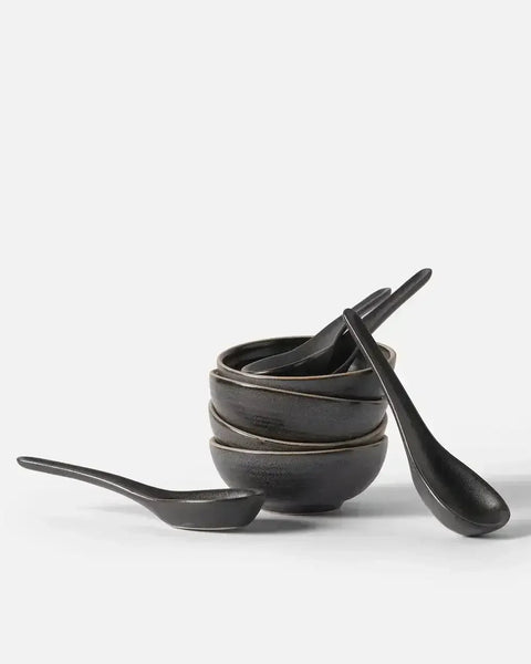 Anaya Charcoal Complete Dinnerware Set (28 Piece)