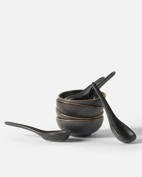 Anaya Charcoal Noodle Lovers' Dinnerware Set (16 Piece)