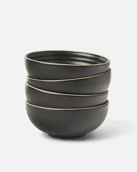 Anaya Charcoal Pasta Lovers' Dinnerware Set (16 Piece)