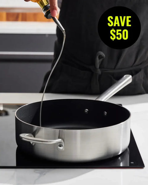 MAKO Genius 5-Ply 26cm Non-Stick Saute Pan With Lid