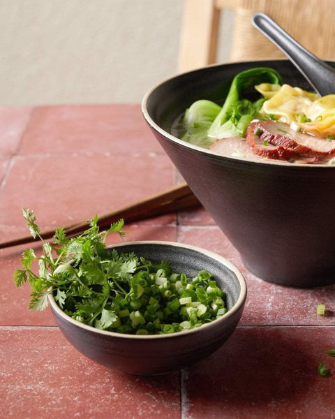 Anaya Charcoal Noodle Lovers' Dinnerware Set (16 Piece)