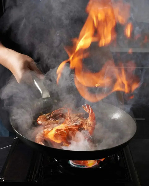MAKO Black Steel 31cm Frying Pan (Free 20cm included)