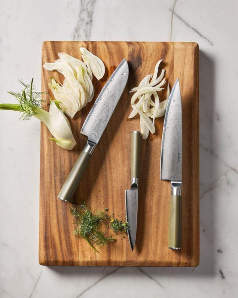 MAKO Japanese Steel Olive Green 8″ Chef Knife (Free Sharpener)