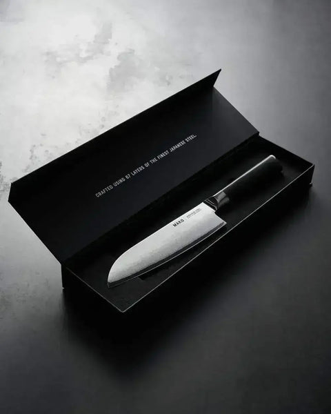MAKO Japanese Steel Black 7″ Santoku Knife