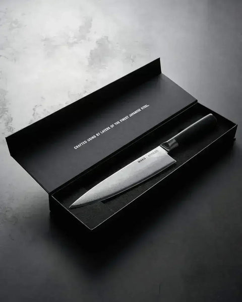 MAKO Japanese Steel Cream 8″ Chef Knife (Free Sharpener)